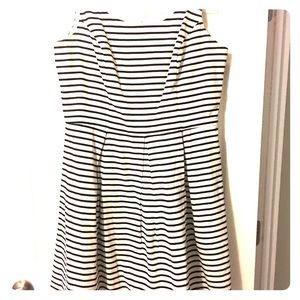 Black and white striped dress